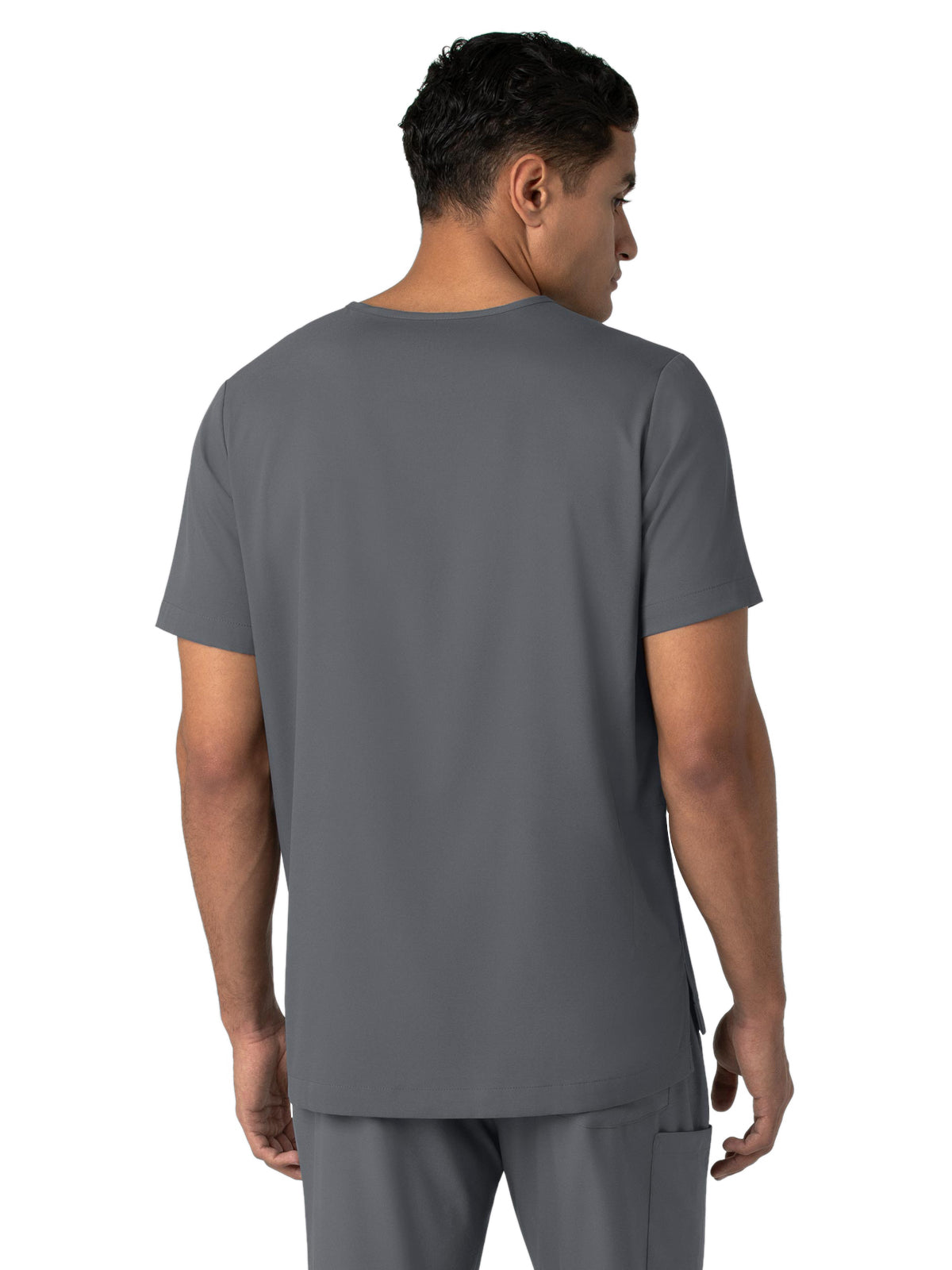 Men's Four-Pocket V-Neck Top - 6351 - Pewter