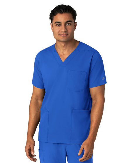 Men's Four-Pocket V-Neck Top - 6351 - Royal