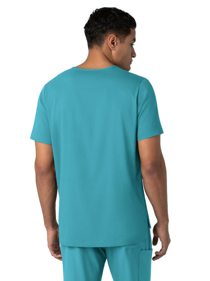 Men's Four-Pocket V-Neck Top - 6351 - Teal