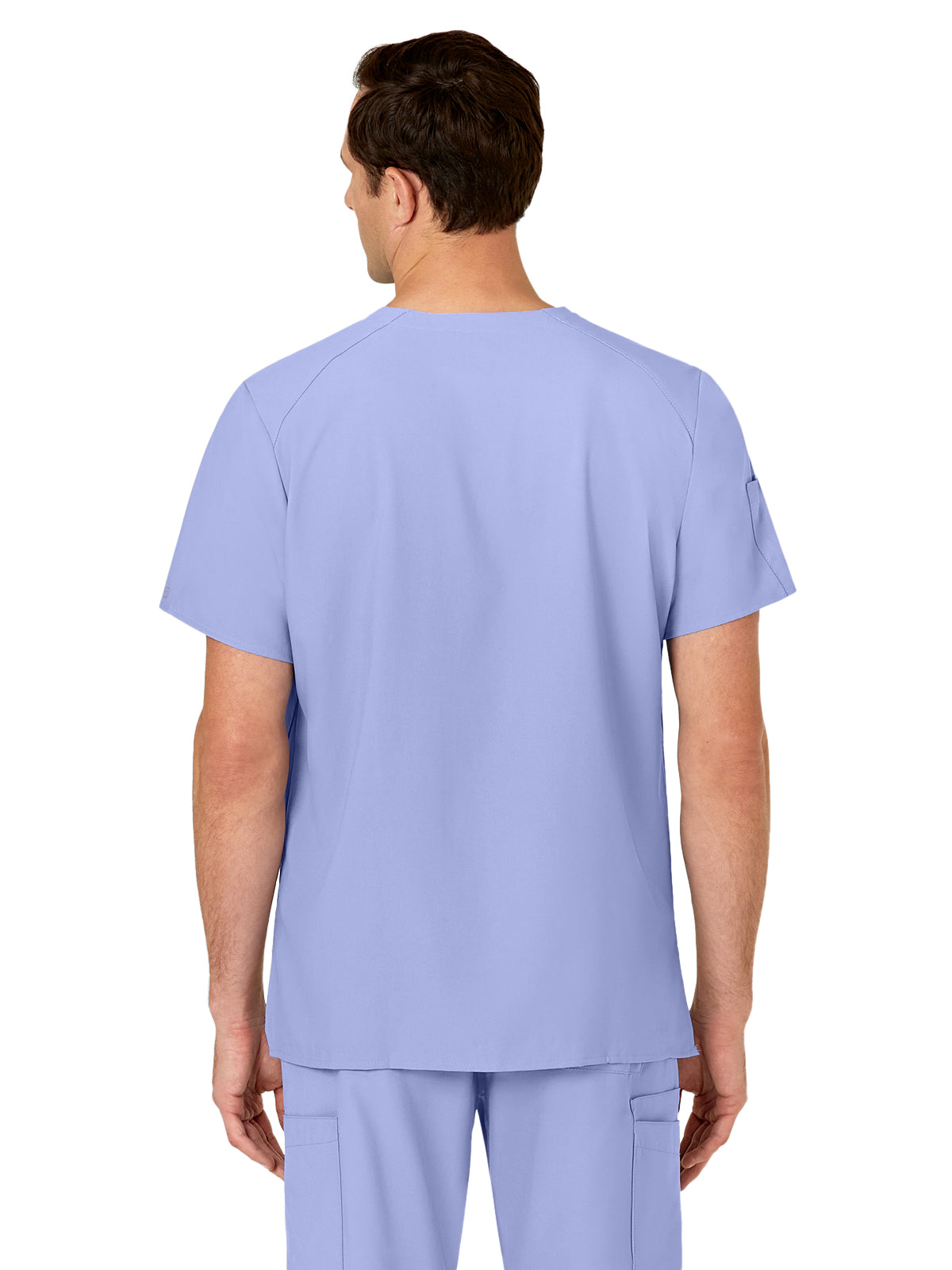 Men's Six-Pocket V-Neck Top - 6355 - Ceil Blue