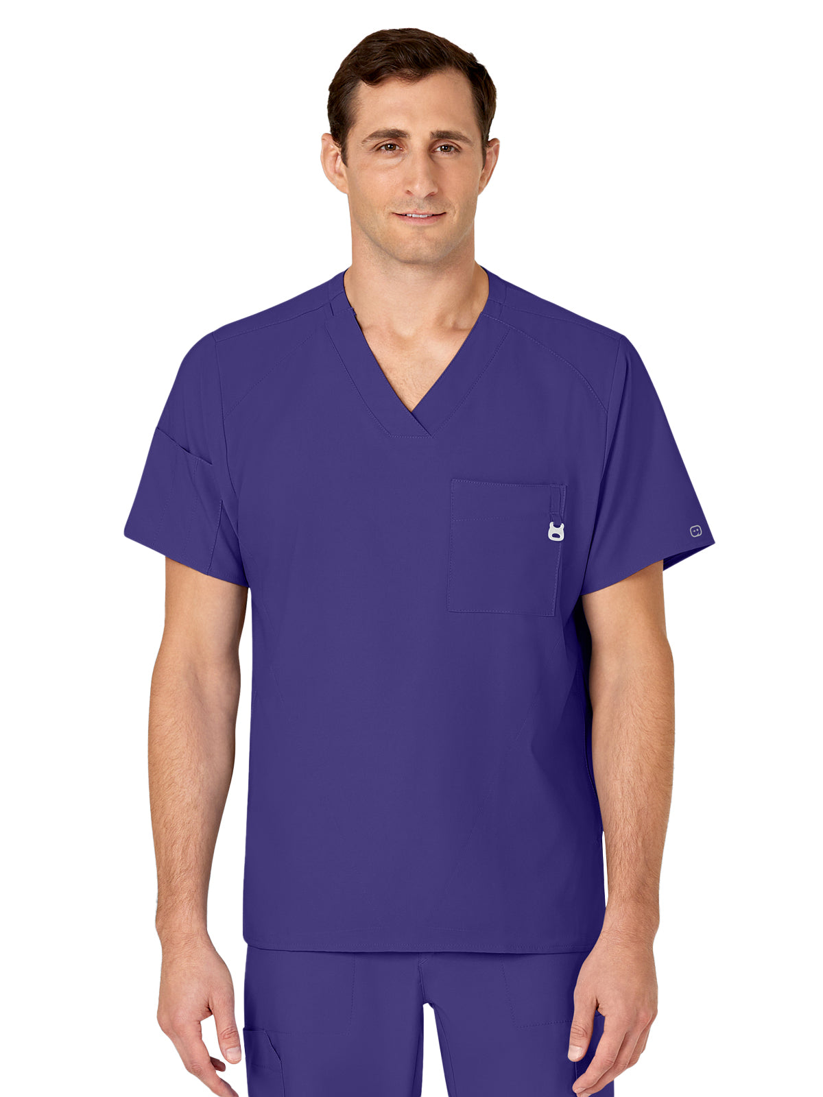 Men's Six-Pocket V-Neck Top - 6355 - Grape