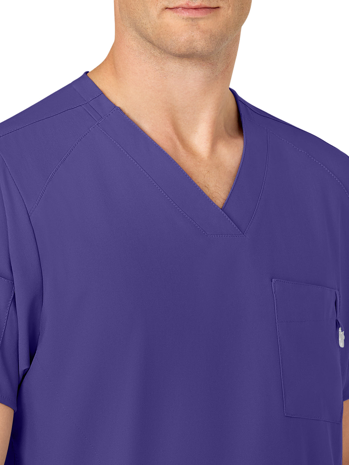 Men's Six-Pocket V-Neck Top - 6355 - Grape