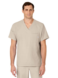 Men's Six-Pocket V-Neck Top - 6355 - Khaki