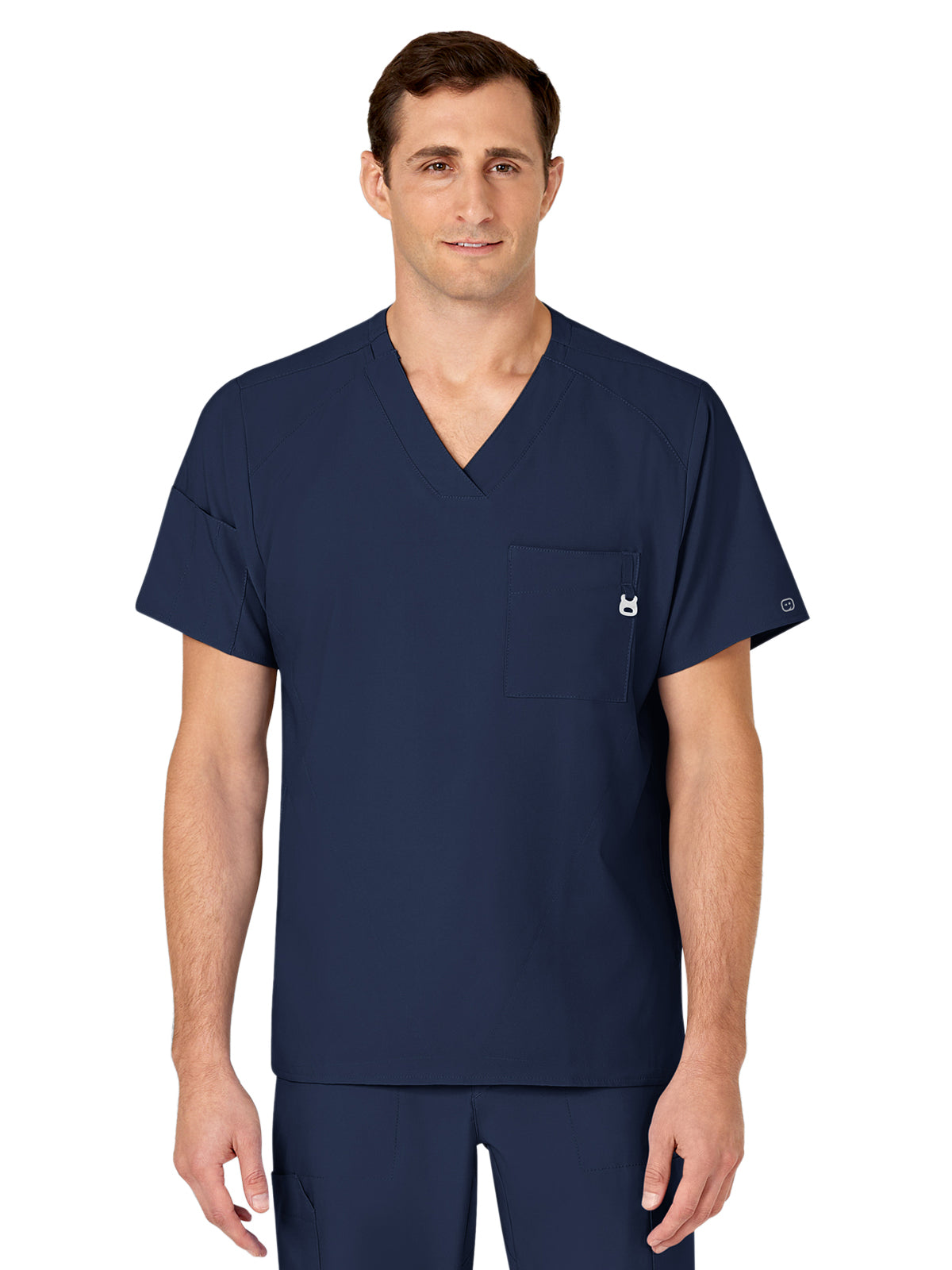 Men's Six-Pocket V-Neck Top - 6355 - Navy