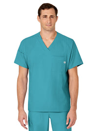 Men's Six-Pocket V-Neck Top - 6355 - Teal