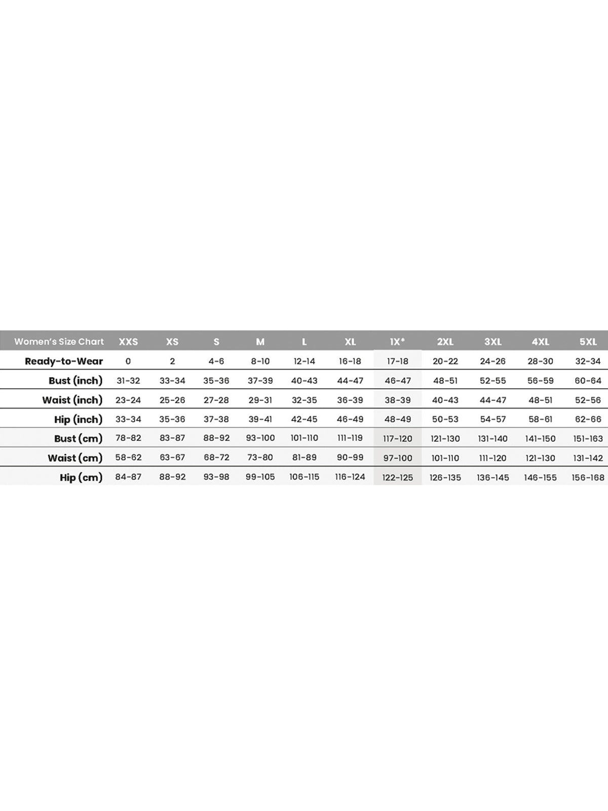SIZECHART
