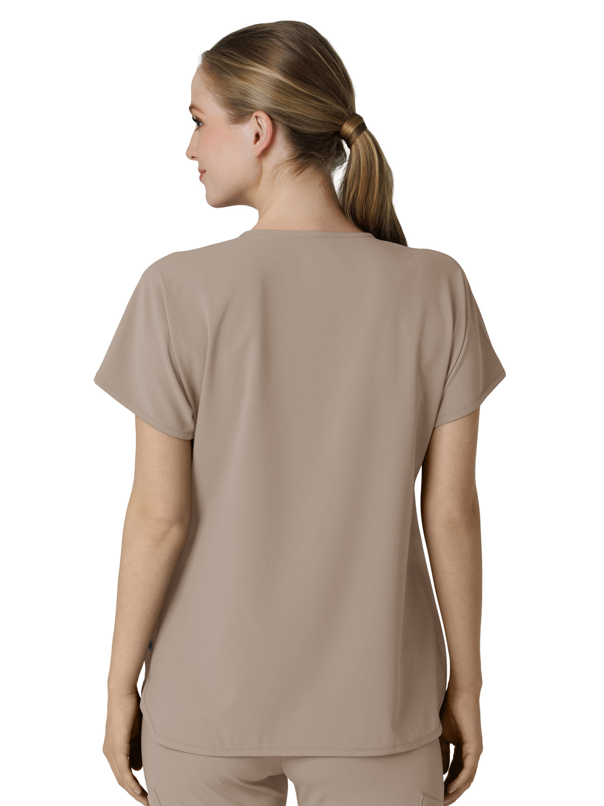 Women's Three-Pocket Y-Neck Dolman Top - 6634 - Haze