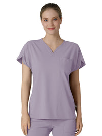 Women's Three-Pocket Y-Neck Dolman Top - 6634 - Wisteria