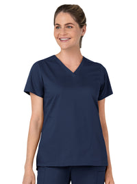 Women's Two-Pocket Slash Pocket V-Neck Scrub Top - 6751 - Navy