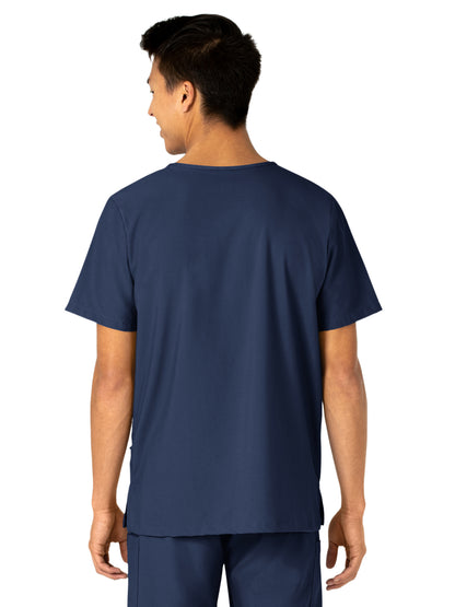 Unisex 4-Pocket V-Neck Top - 6855 - Navy