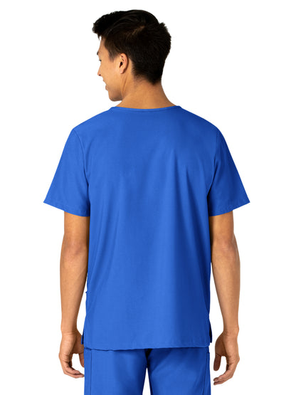 Unisex 4-Pocket V-Neck Top - 6855 - Royal