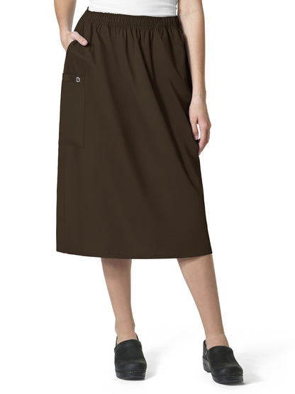 Women's Five-Pocket Pull On Cargo Skirt - 701 - Chocolate