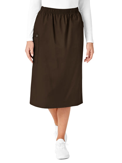 Women's Five-Pocket Pull On Cargo Skirt - 701 - Chocolate