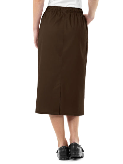 Women's Five-Pocket Pull On Cargo Skirt - 701 - Chocolate