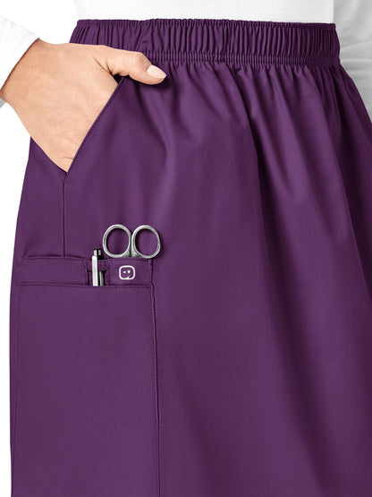 Women's Five-Pocket Pull On Cargo Skirt - 701 - Eggplant