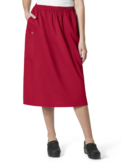 Women's Five-Pocket Pull On Cargo Skirt - 701 - Red