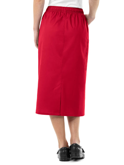 Women's Five-Pocket Pull On Cargo Skirt - 701 - Red