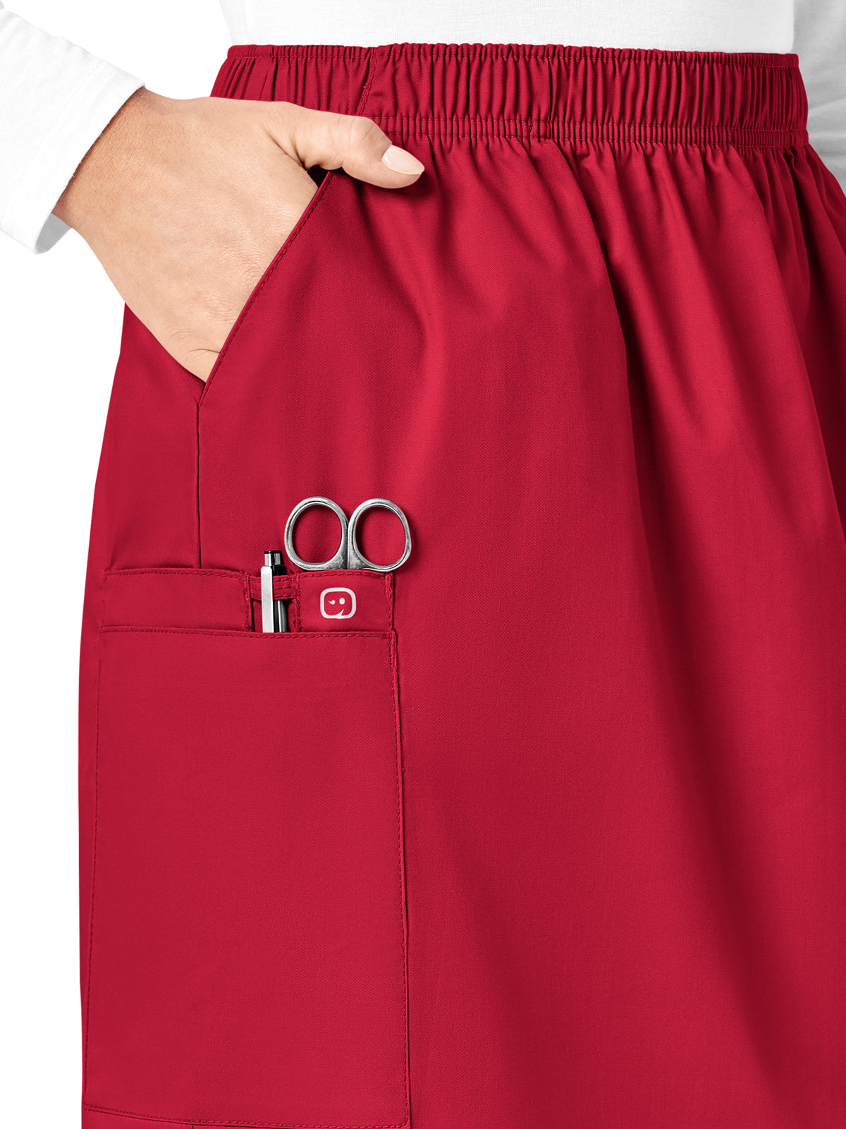 Women's Five-Pocket Pull On Cargo Skirt - 701 - Red