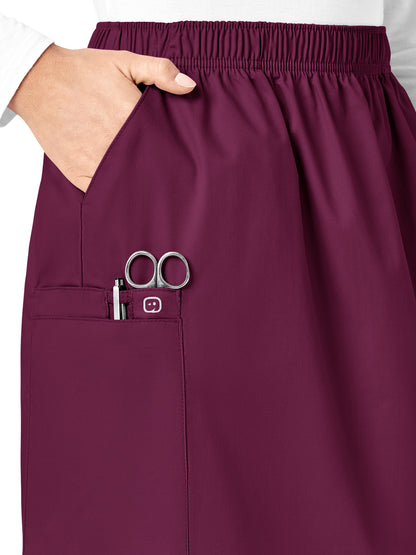 Women's Five-Pocket Pull On Cargo Skirt - 701 - Wine