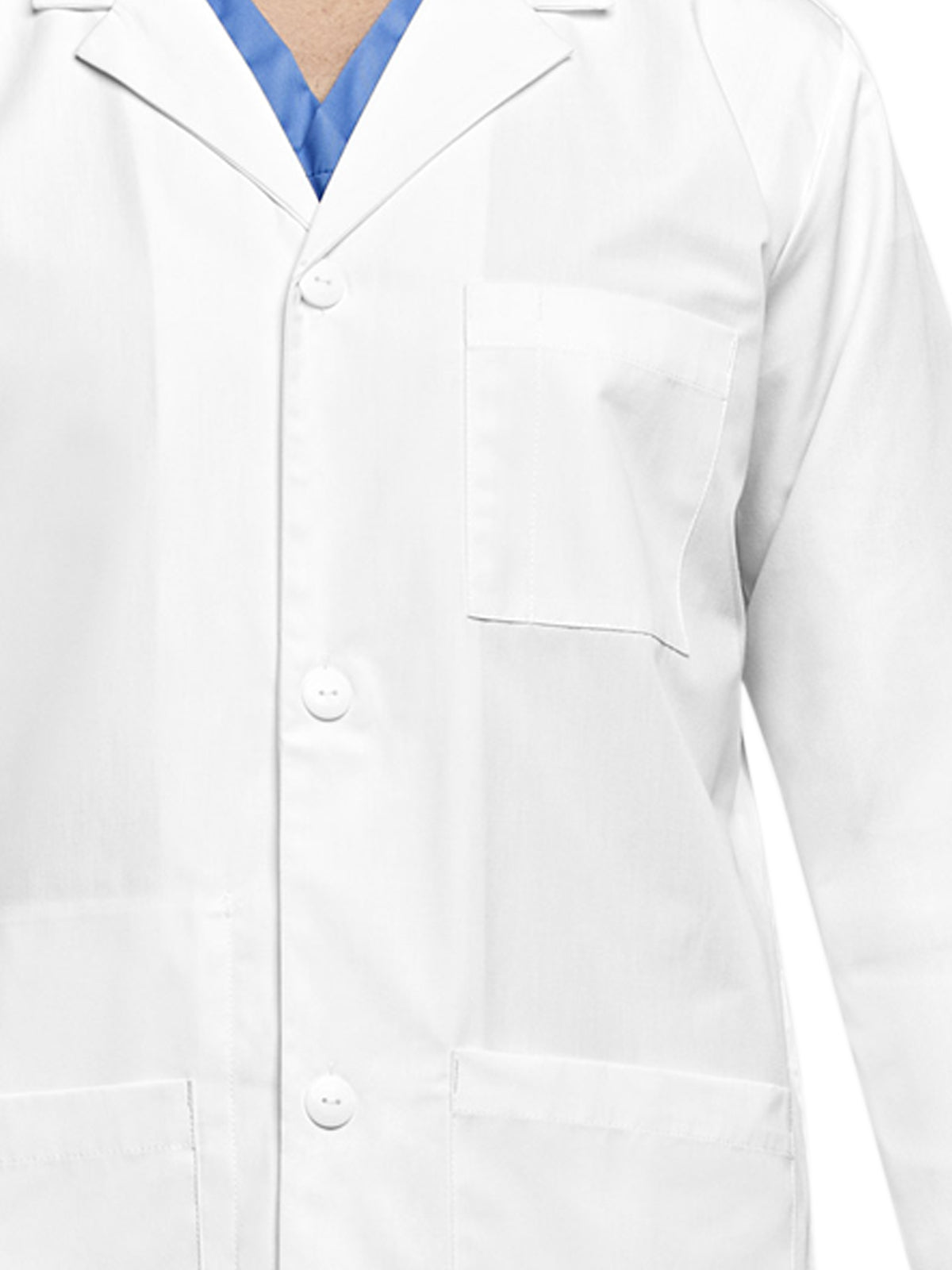 Men's Four-Pocket 42" Full-Length Lab Coat - 7302 - White