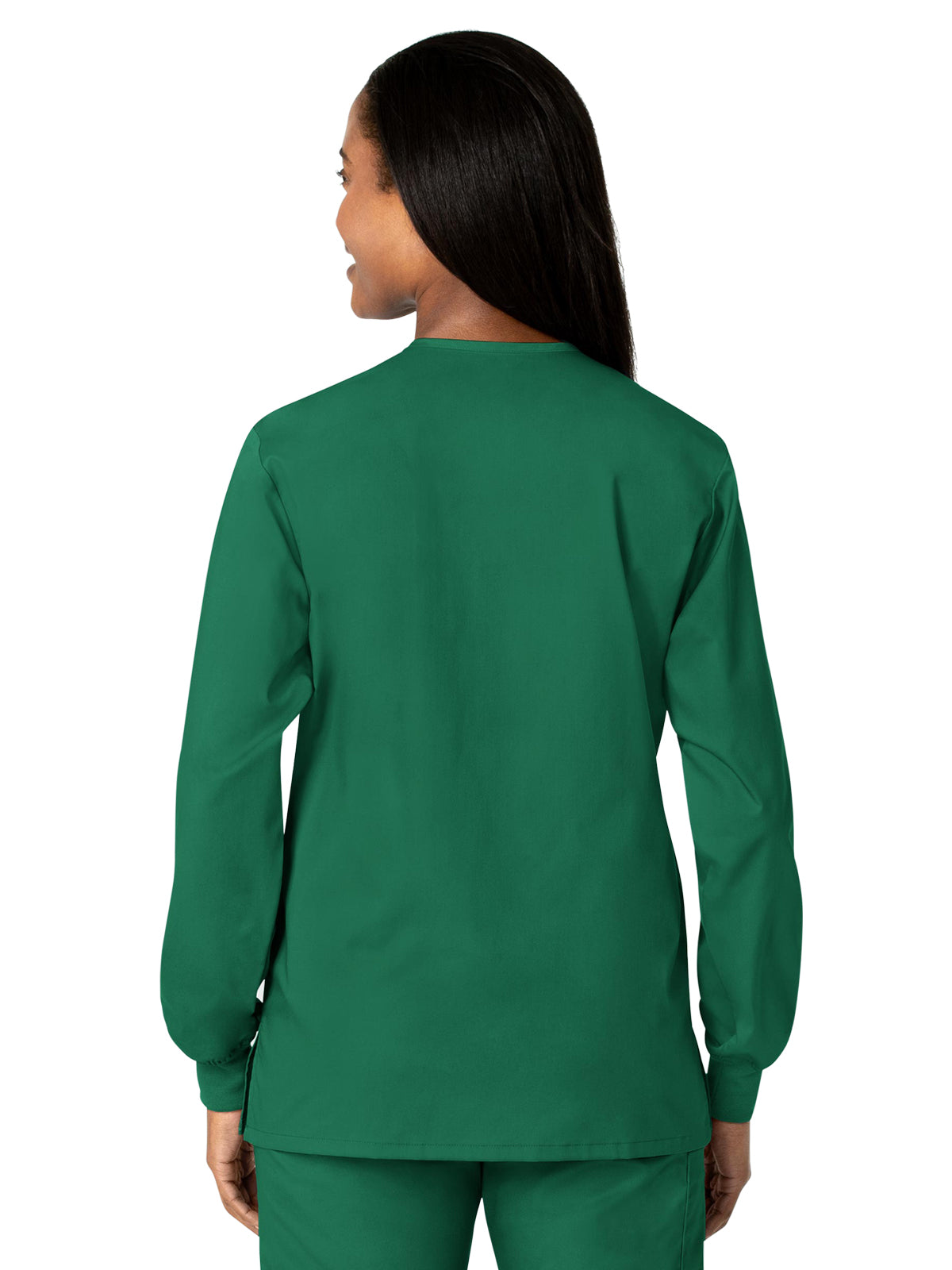 Unisex Five-Pocket Snap Front Scrub Jacket - 800 - Hunter