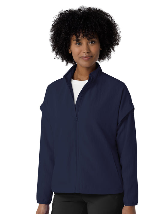 Women's Four-Pocket BreezeBreaker Scrub Jacket - 8014 - Navy