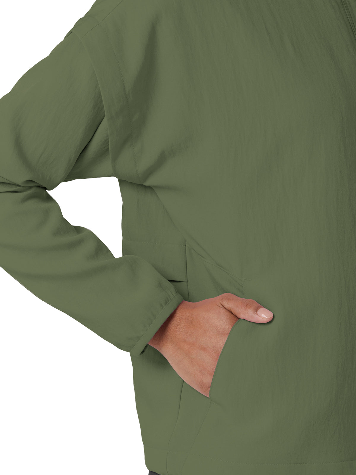 Women's Four-Pocket BreezeBreaker Scrub Jacket - 8014 - Olive