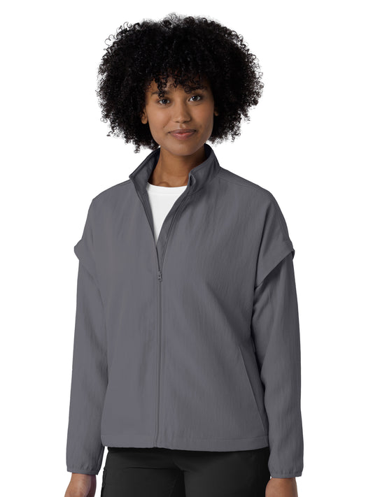 Women's Four-Pocket BreezeBreaker Scrub Jacket - 8014 - Pewter