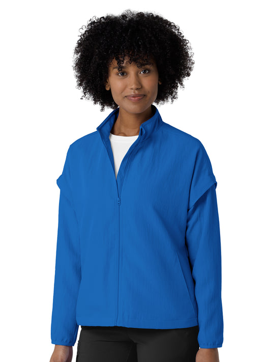 Women's Four-Pocket BreezeBreaker Scrub Jacket - 8014 - Royal