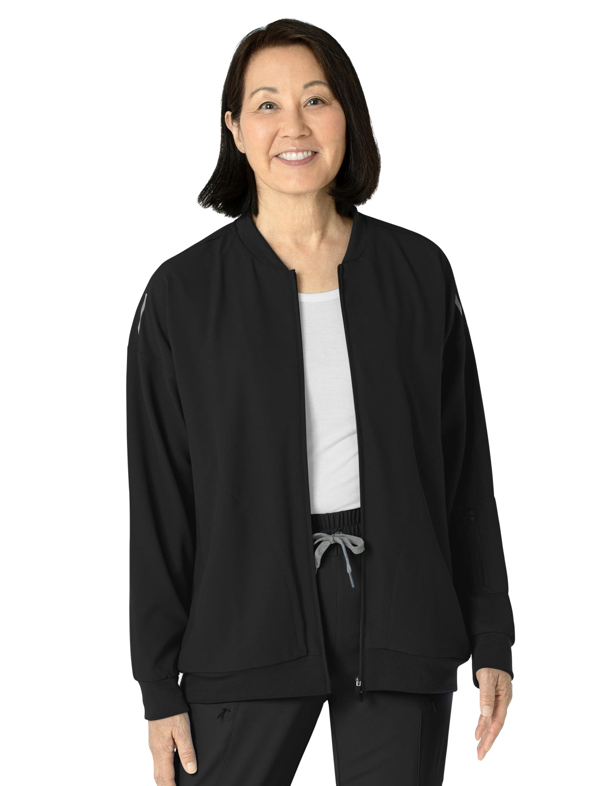 Women's 8-Pocket Bomber Jacket - 8066 - Black