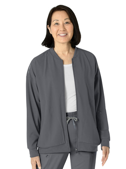 Women's 8-Pocket Bomber Jacket - 8066 - Pewter