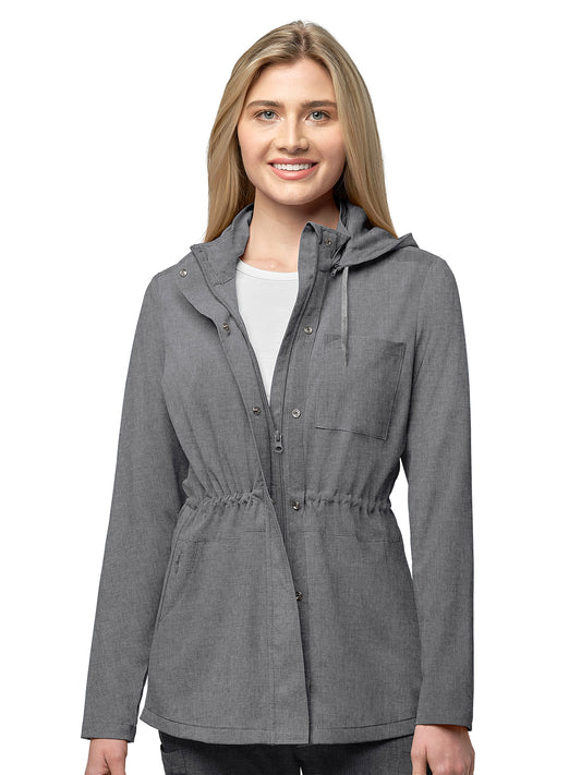 Women's Five-Pocket Convertible Hood Jacket - 8134 - Grey Heather