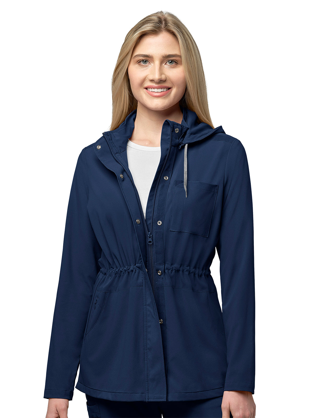 Women's Five-Pocket Convertible Hood Jacket - 8134 - Navy