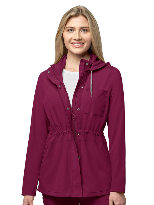 Women's Five-Pocket Convertible Hood Jacket - 8134 - Wine