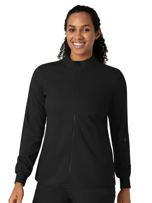 Women's Four-Pocket Warm-Up Jacket - 8151 - Black