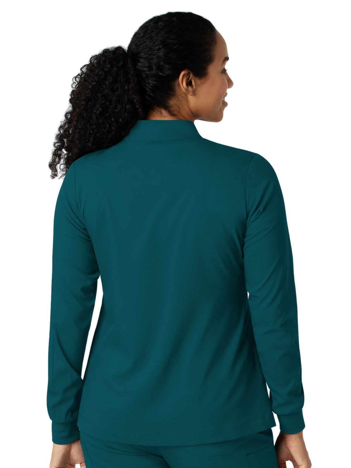 Women's Four-Pocket Warm-Up Jacket - 8151 - Caribbean