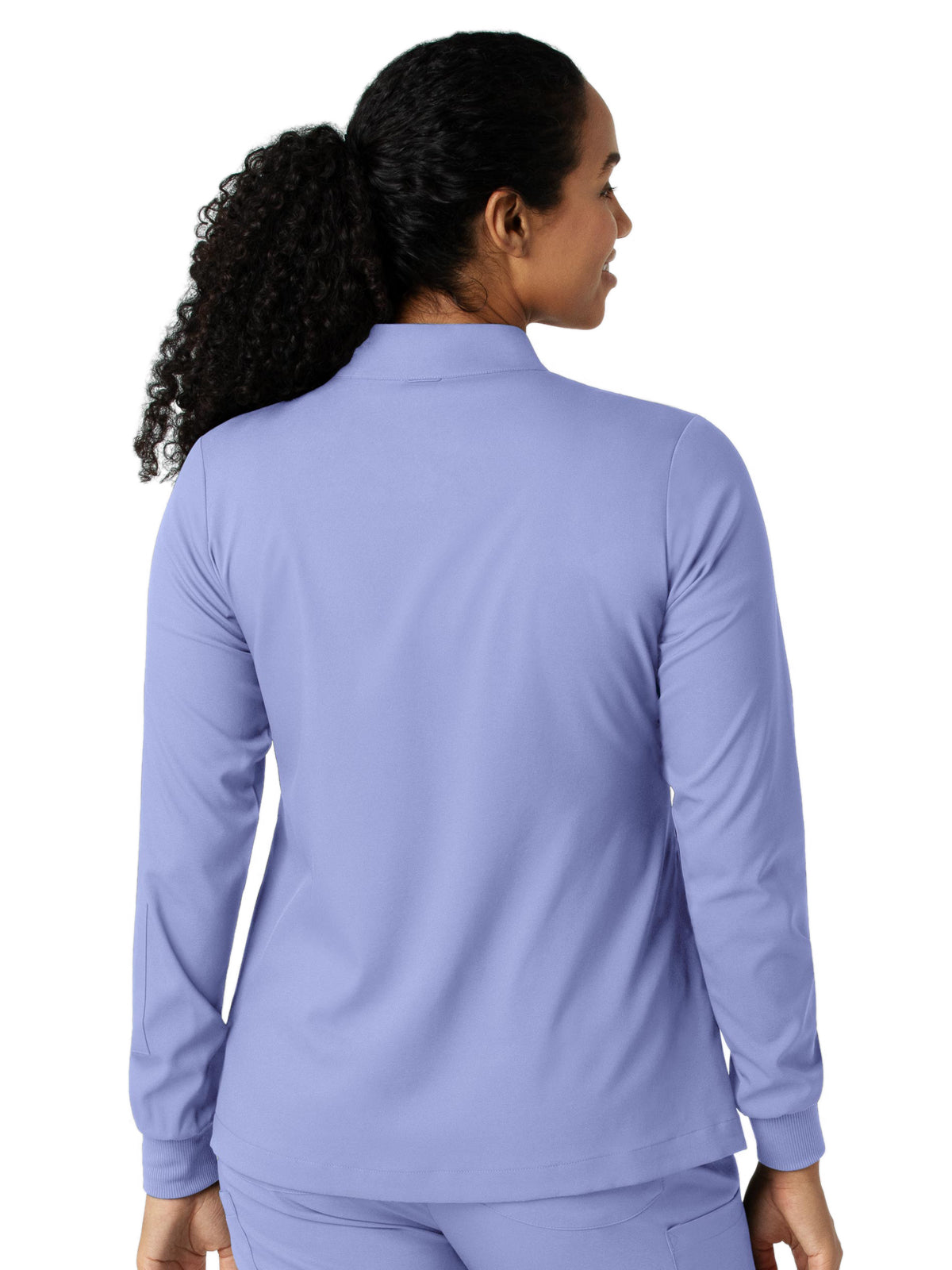 Women's Four-Pocket Warm-Up Jacket - 8151 - Ceil Blue