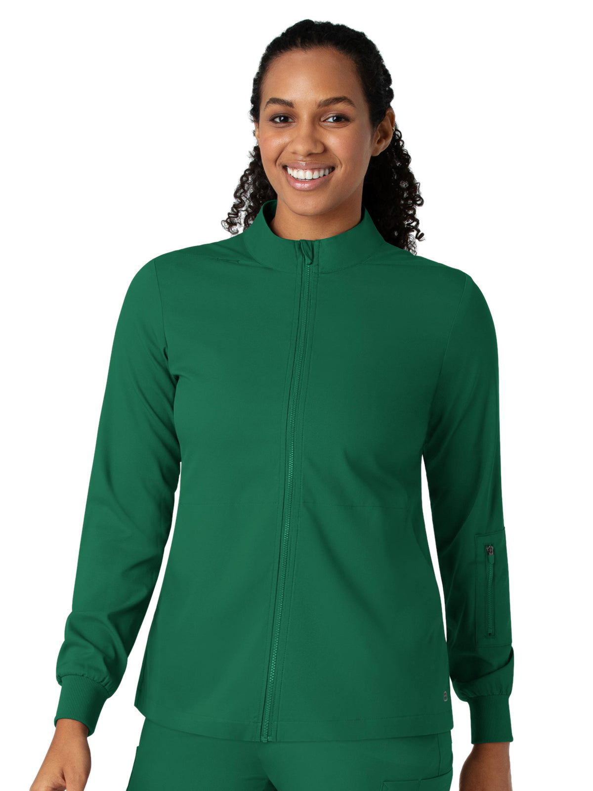 Women's Four-Pocket Warm-Up Jacket - 8151 - Hunter