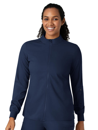 Women's Four-Pocket Warm-Up Jacket - 8151 - Navy