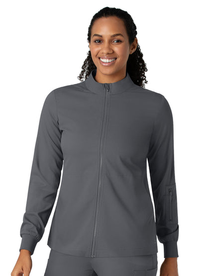 Women's Four-Pocket Warm-Up Jacket - 8151 - Pewter