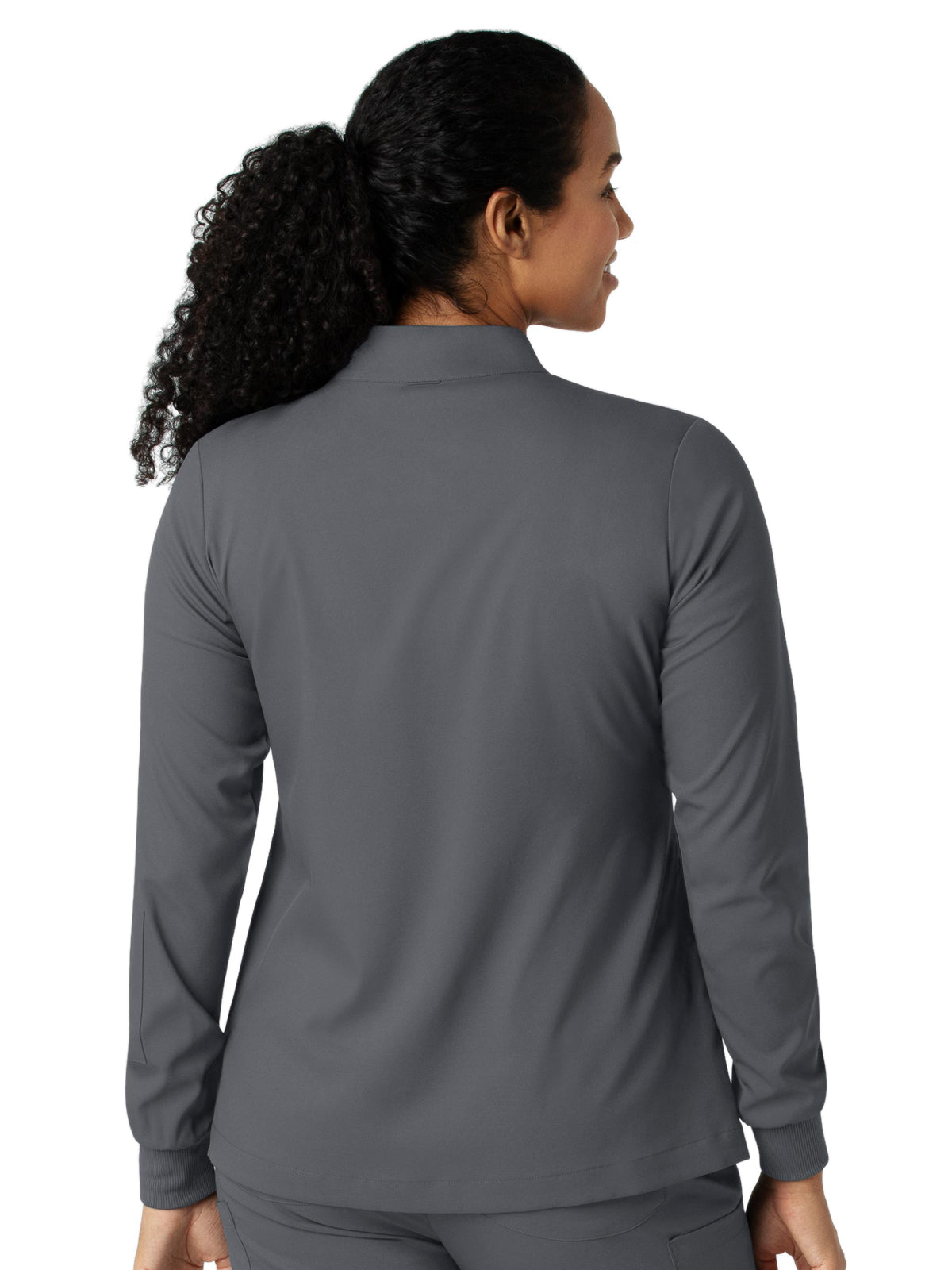 Women's Four-Pocket Warm-Up Jacket - 8151 - Pewter