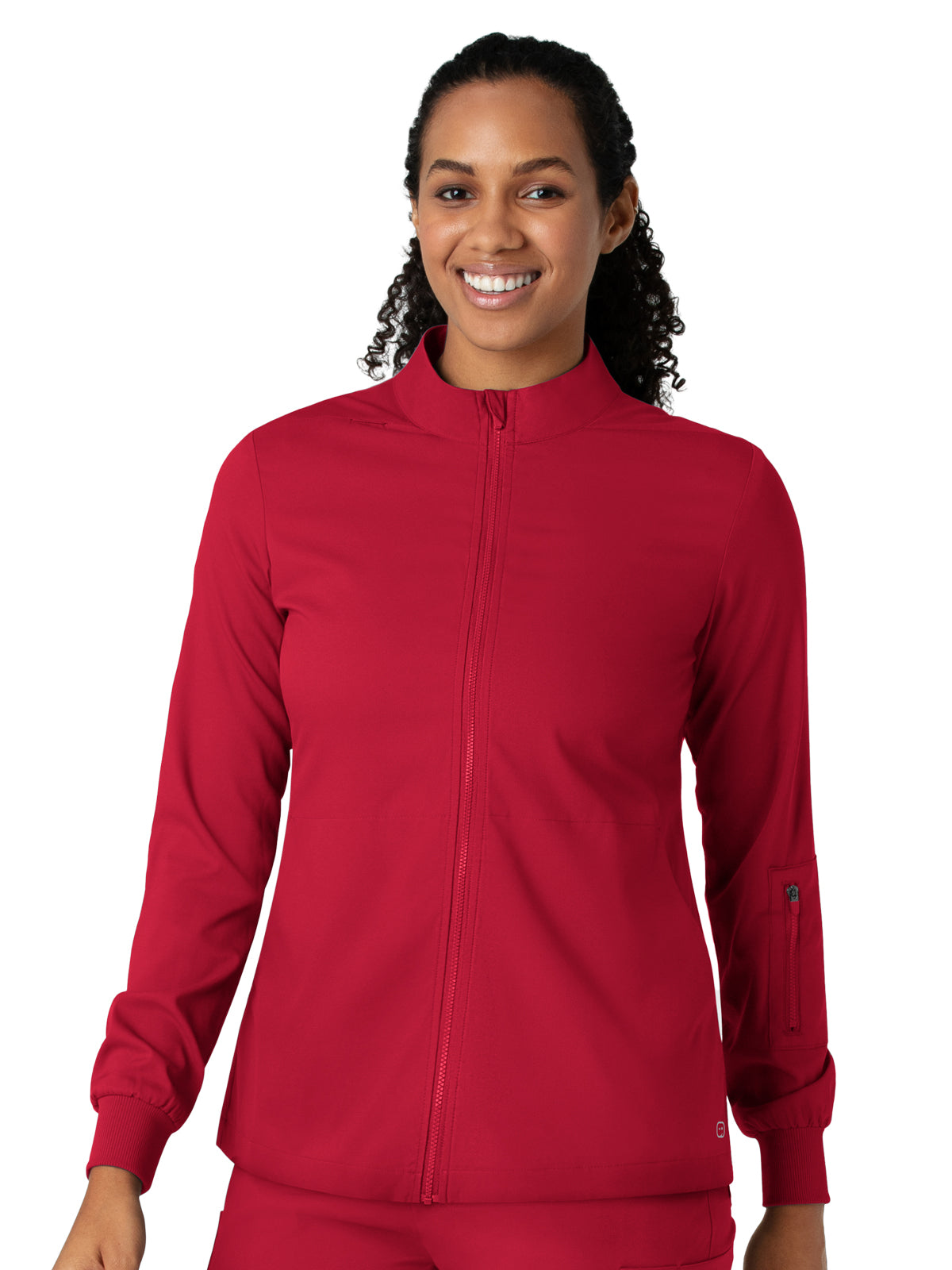 Women's Four-Pocket Warm-Up Jacket - 8151 - Red