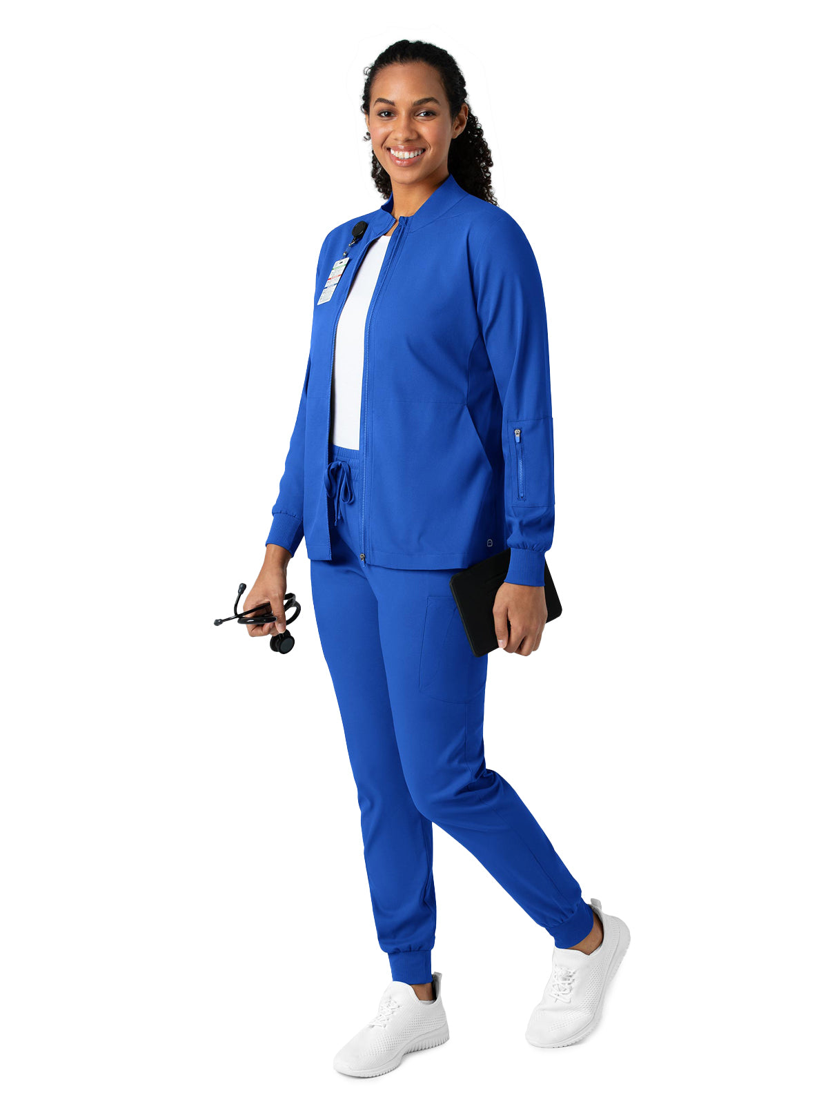 Women's Four-Pocket Warm-Up Jacket - 8151 - Royal