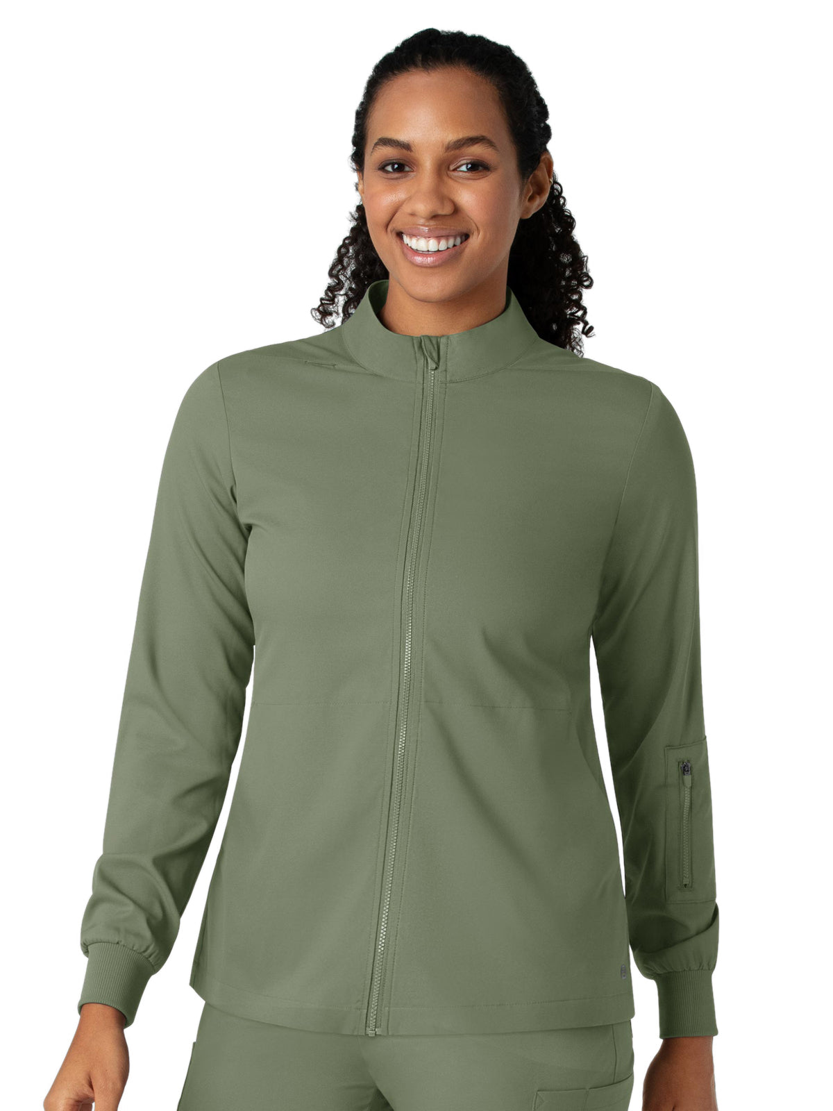 Women's Four-Pocket Warm-Up Jacket - 8151 - Sage