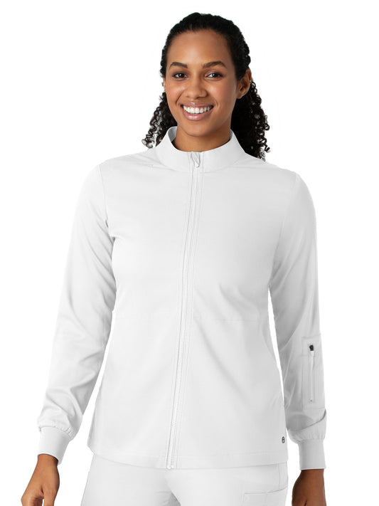 Women's Four-Pocket Warm-Up Jacket - 8151 - White