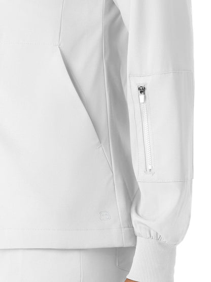 Women's Four-Pocket Warm-Up Jacket - 8151 - White