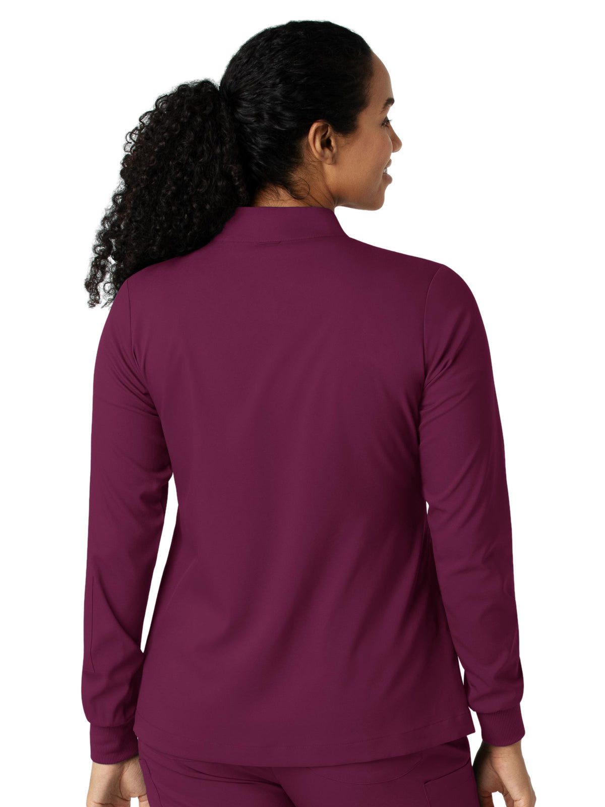 Women's Four-Pocket Warm-Up Jacket - 8151 - Wine