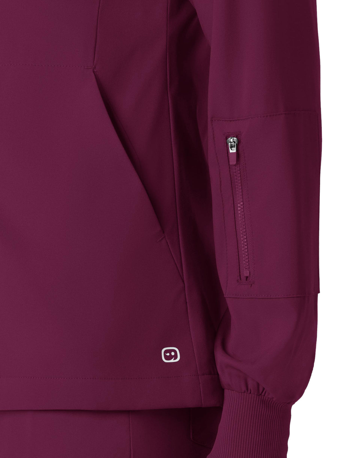 Women's Four-Pocket Warm-Up Jacket - 8151 - Wine