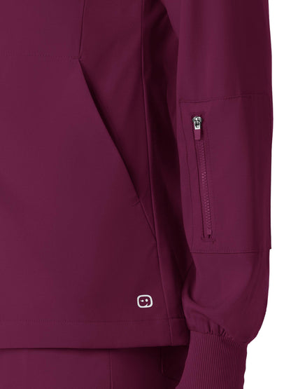 Women's Four-Pocket Warm-Up Jacket - 8151 - Wine