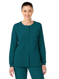 Women's Two-Pocket Crew Neck Jacket - 8155 - Caribbean